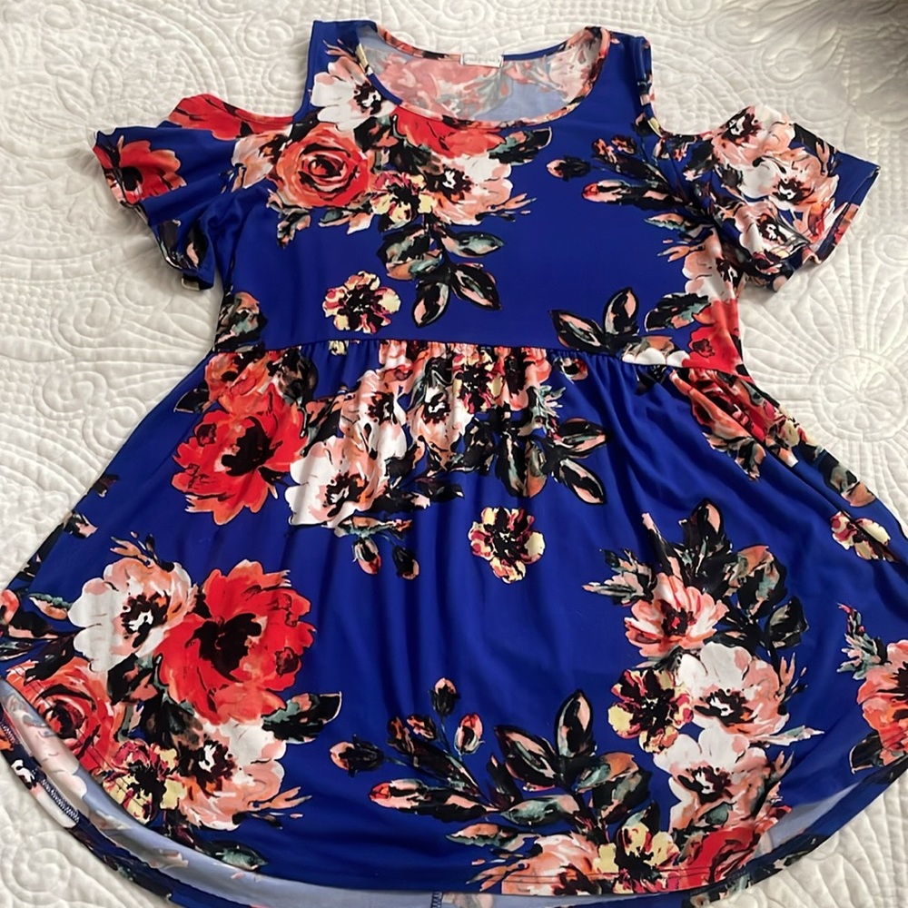Pinkblush Floral Off-The-Shoulder Baby Doll Top